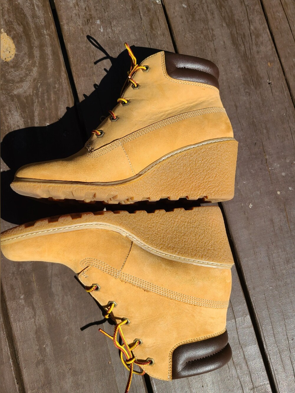 Timberland Women’s Wheat Nubuck Wedge Ankle Boots - Picture 7 of 8